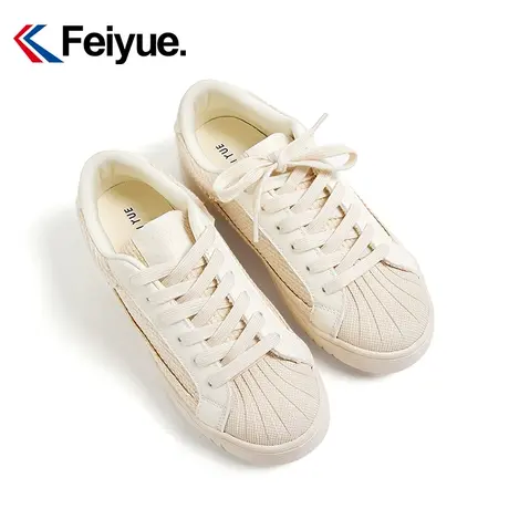 feiyue/飞跃时尚贝壳头休闲鞋女2024春季新款百搭透气平底板鞋930商品大图