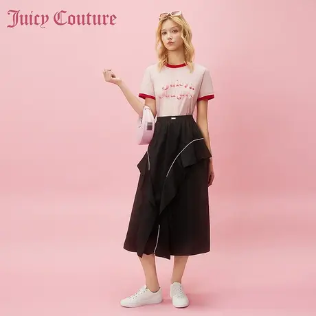 Juicy Couture橘滋2024早春日穿搭新款女装图案发泡印花女士T恤商品大图