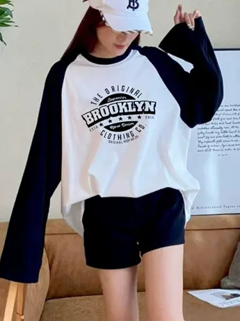 春秋装仿棉长袖t恤女2023新款爆款冬季内搭打底衫洋气减龄上衣服商品大图