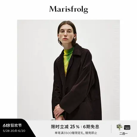 【随型外套】Marisfrolg玛丝菲尔2025春新款插肩纯棉衬衫廓形外套图片