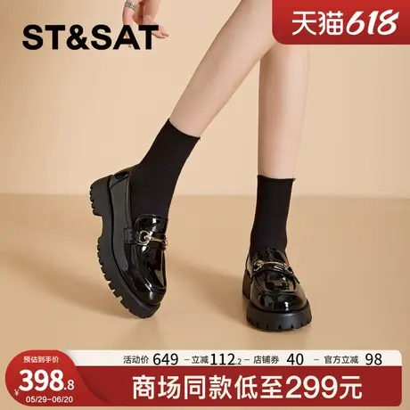百搭乐福单鞋2025春季真皮软底新款黑色皮鞋子女款一脚蹬爆款女鞋图片