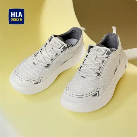 HLA/海澜之家男鞋新款秋季简约高街时尚休闲鞋百搭增高耐磨板鞋商品大图