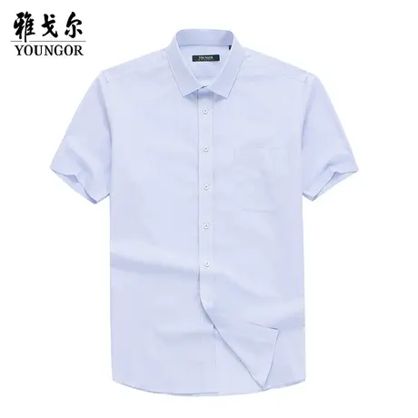 雅戈尔奥莱 男装条纹衬衫纯棉免烫商务上班衬衣修身男商品大图