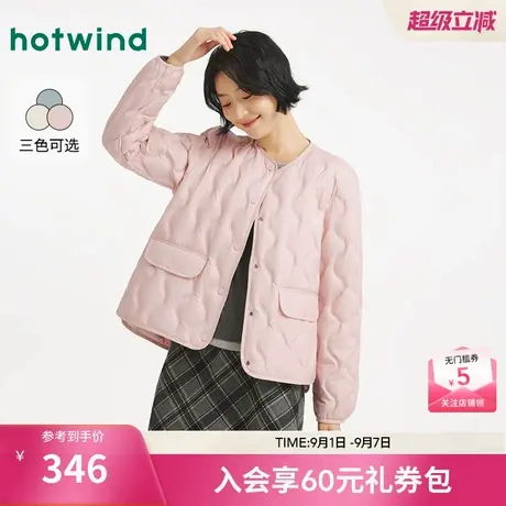 热风2025年冬季新款女士简洁羽绒服商品大图