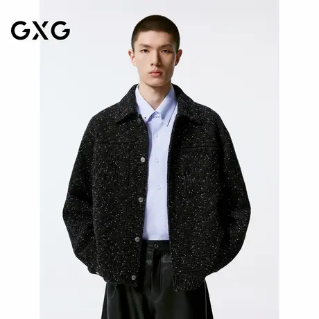 GXG男装 简约休闲小香风夹克外套男 24年秋G24X213023商品大图