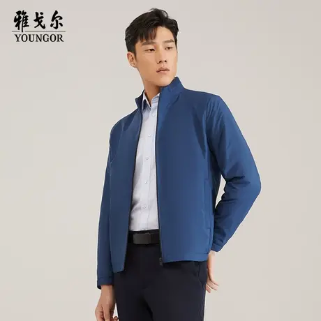 雅戈尔奥莱 男装单夹克秋季商务休闲立领潮流短款轻薄外套男商品大图