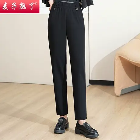 妈妈2023秋装新款洋气裤子高贵阔太太长裤直筒裤女士秋冬老年女装商品大图