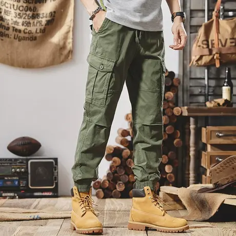 Modi Nick/摩帝尼克潮流男款百搭工装裤户外多口袋男士纯色工装裤商品大图