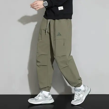 工装裤冬季男装加绒卫裤男秋冬痞帅高级感裤子青少年加厚休闲长裤商品大图