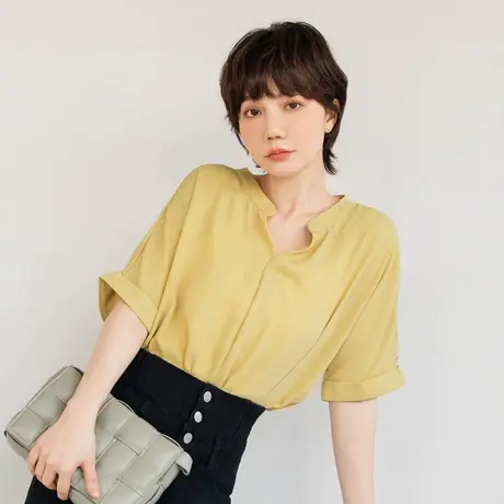 桔熊春夏季雪纺衫女宽松多巴胺宽松衬衫通勤中长款上衣大码AB9533图片