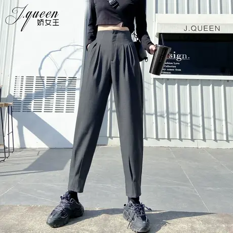 哈伦裤女高腰秋季时尚复古百搭宽松休闲老爹裤坠感显瘦小脚萝卜裤商品大图