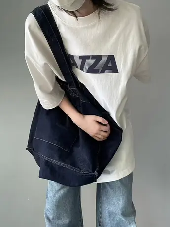 重磅纯棉短袖t恤女ins潮春季半袖设计小众宽松chic港味圆领上衣夏商品大图