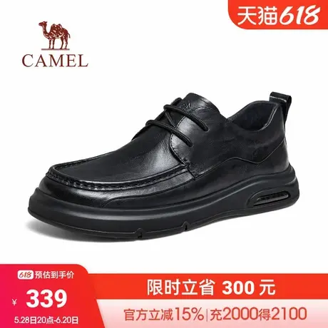 骆驼2024秋季新款上班正装舒适软底系带经典商务休闲中年皮鞋男士商品大图