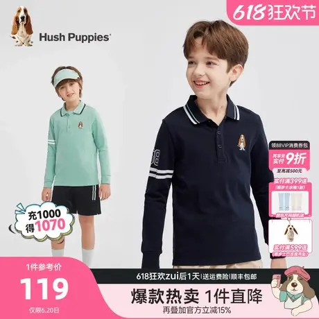 暇步士童装男童polo衫25春秋新品中大童运动T恤儿童休闲套头上衣商品大图