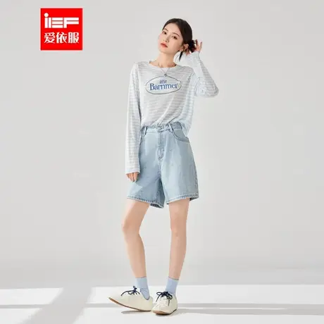 IEF/爱依服短裤2025夏季新款潮酷甜美流行百搭时尚减龄牛仔五分裤商品大图