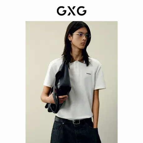 【X】GXG男装撞色领口polo衫男士24年夏季品G24X242067图片