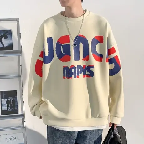 秋冬季长袖卫衣12岁男孩13初高中学生14青春潮流15大童圆领打底衫商品大图