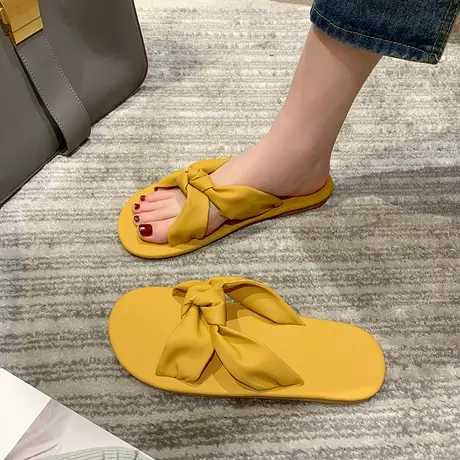 仙女风甜美凉拖鞋女夏外穿2024年新款海边沙滩糖果色一字拖ins潮商品大图