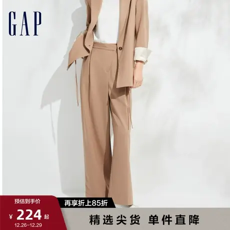 Gap女装早春高级时尚高腰宽松廓形阔腿裤简约舒适休闲裤889279商品大图