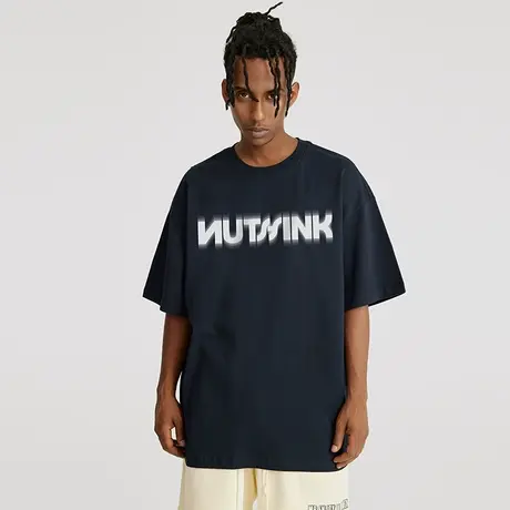 Nuthink美式街头直喷字母简约t恤男短袖国潮潮牌宽松潮流半袖夏季商品大图