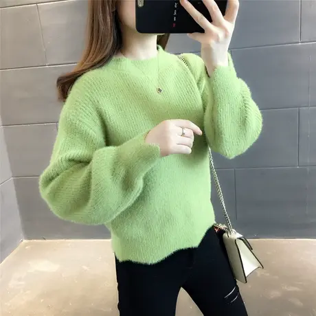 很仙的毛衣女套头宽松外穿2023新款时尚针织衫洋气内搭打底上衣厚图片