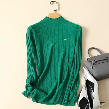 清仓！半高领毛衣套头打底衫女春装2023年新款内搭爆款百搭洋气商品大图