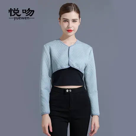 长袖纯棉护肩颈椎坎肩保暖睡觉女士月子护肩防寒短外套四季款披肩商品大图