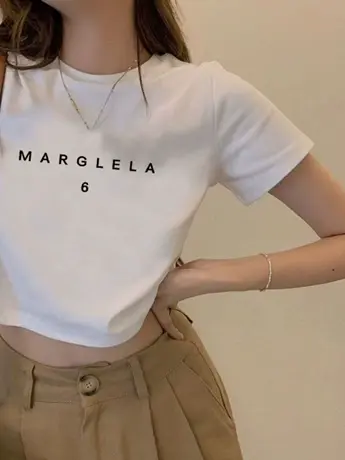 辣妹美式复古正肩短袖T恤女夏季2023新款性感短款小个子露脐上衣图片