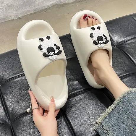 拖鞋女夏季ins潮时尚外穿卡通可爱小羊厚底踩屎感防滑沙滩凉拖鞋商品大图