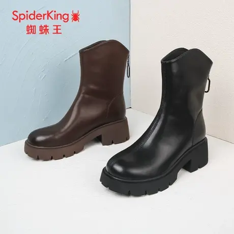 SPIDER KING/蜘蛛王时装靴女靴2023年秋商场新款中筒单里时尚厚底图片