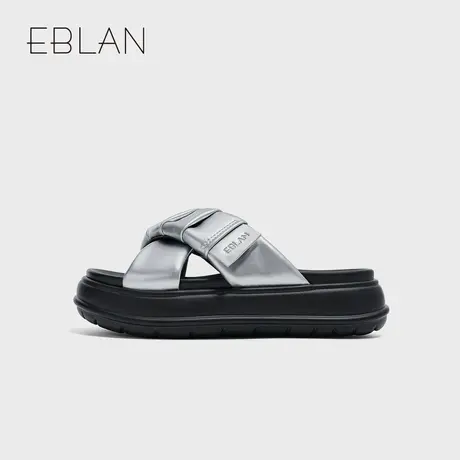 EBLAN/伊伴【99清仓福利】厚底凉鞋女2025夏季新款外穿一字凉拖鞋商品大图
