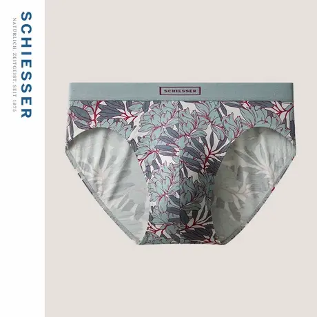 SCHIESSER舒雅25年夏季新品男士莫代尔印花亲肤透气中腰三角内裤商品大图