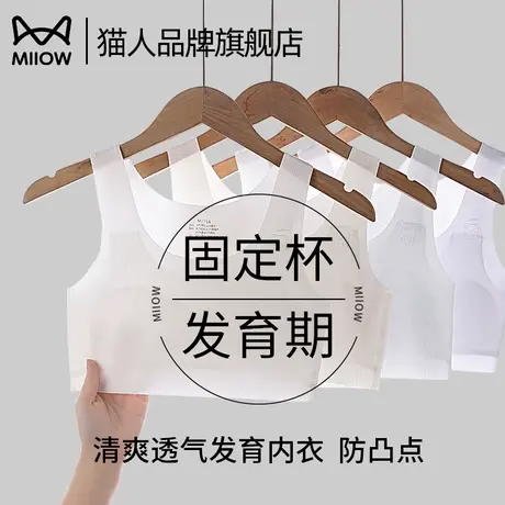 猫人少女内衣女青少年青春发育期运动防震透气小背心夏季薄款文胸商品大图