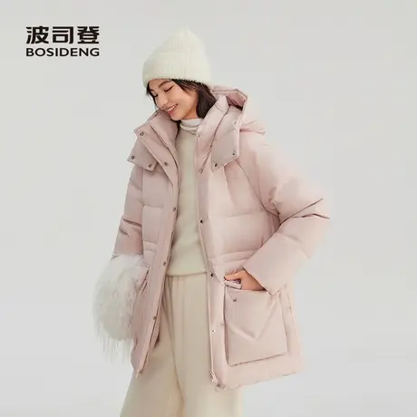 波司登2025新款羽绒服女时尚休闲连帽百搭保暖短款加厚面包服简约商品大图