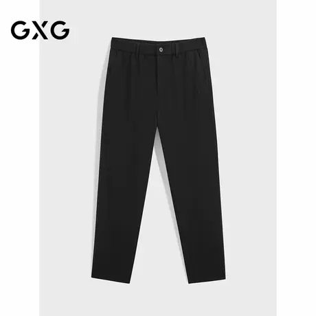 GXG男装 黑色针织直筒西裤宽松休闲裤 24年秋G24X023095商品大图