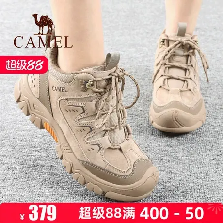Camel/骆驼男鞋2024冬季新款加绒短靴徒步旅游工装靴户外休闲鞋子商品大图