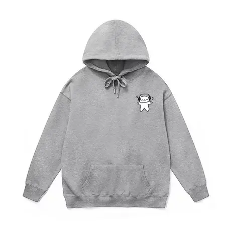 趣味卡通猫咪涂鸦薄款圆领卫衣男嘻哈卡通小众设计感慵懒宽松上衣商品大图