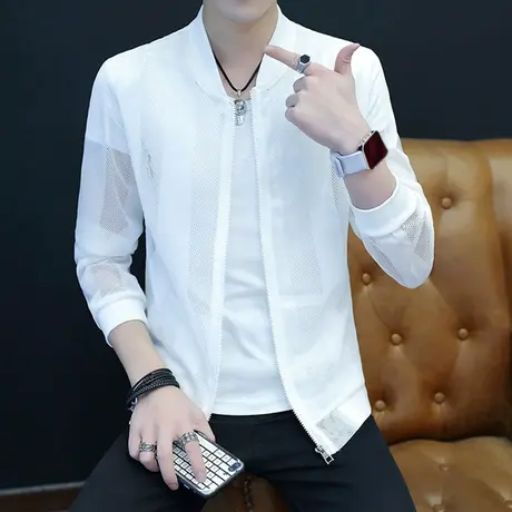 夏季男士外套防晒衣衫薄款透气防晒服冰丝轻薄款韩版潮流帅气夹克商品大图