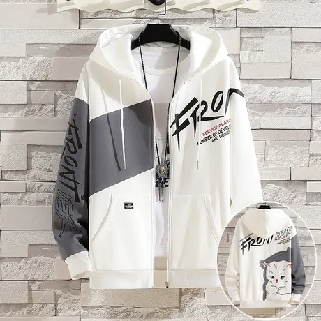 青少年外套2025新款潮流男春季初中高中学生春装男装帅气大童卫衣商品大图