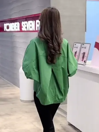 衬衫女2023夏季新款韩版宽松休闲减龄抽绳时尚百搭短袖不规则上衣商品大图