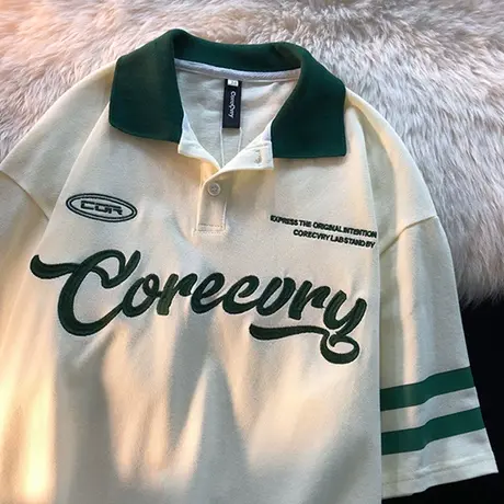 polo衫短袖t恤女2022新款夏季纯棉宽松韩版设计感小众上衣服ins潮商品大图