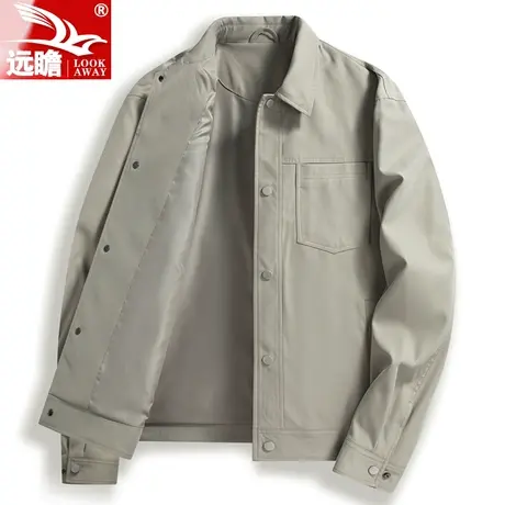 秋季男士夹克潮牌宽松上衣2023新款翻领时尚休闲外套男春秋款男装商品大图