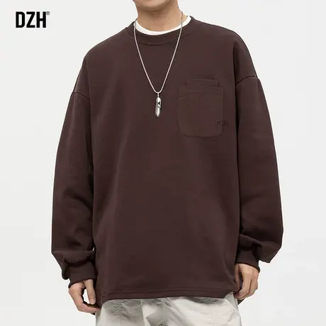 男生圆领卫衣男潮牌基础款套头上衣2024年春季新款刺绣外套青少年商品大图