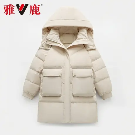 yaloo/雅鹿2024新款反季羽绒服女宽松休闲韩版女士连帽保暖外套商品大图