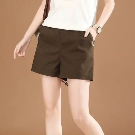 韩潮袭人松紧腰运动短裤子女2023新款夏季宽松直筒休闲工装裤薄款图片