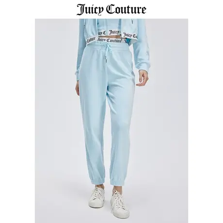 Juicy Couture橘滋休闲裤女2024年春季新款美式束口天鹅绒长裤商品大图