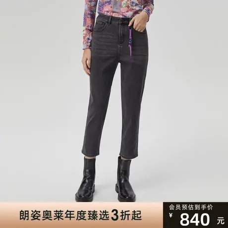 朗姿/LANCY秋季新款女士牛仔裤通勤小脚裤子女商场同款专柜正品图片