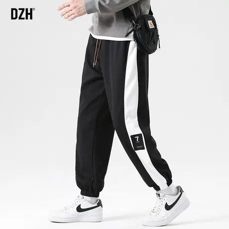 男士黑色束脚裤子男潮流百搭2023新款秋款男款休闲裤运动长裤卫裤商品大图