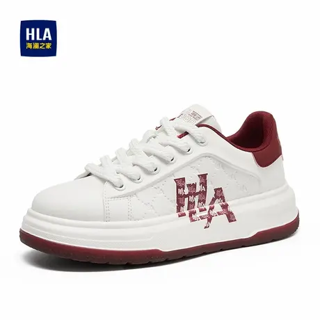 HLA/海澜之家男鞋新款印花增高透气小白鞋潮流百搭休闲板鞋商品大图