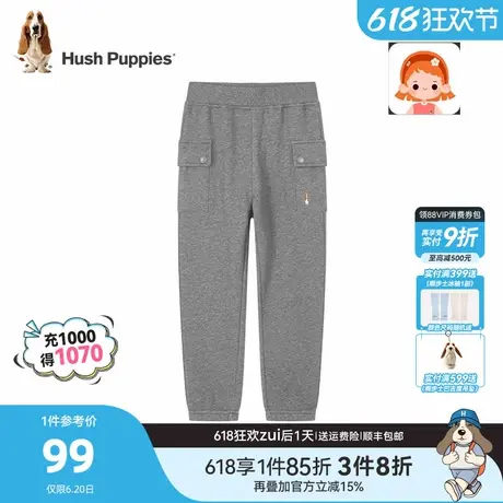 暇步士童装女童裤子春秋装新款中大童宽松运动卫裤儿童休闲长裤商品大图